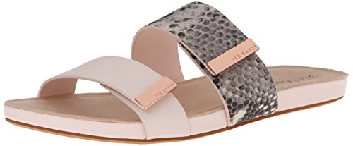Ted Baker Women's Reisling Flat, Nude/Black Exotic, 8 M US