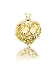 14K Yellow Gold Heart Baby Locket (15 x 15mm)