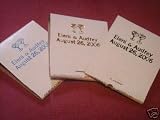 50 White Personalized Imprinted Matches Matchbooks Wedding, Anniversary, Birthday, Party, Your Choice of Color of Print