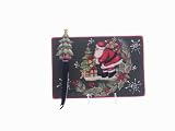 Certified International Vintage Santa Oval Cheese Plate with Knife