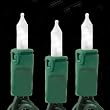 Set of 100 White Mini Christmas Lights - Green Wire