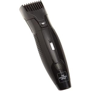 The Sharper Image GR-T300 Cord/Cordless Beard & Mustache Trimmer with Vacuum, Black