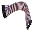 40PCS Dupont wire 20cm cable Line color 1p-1p pin connector