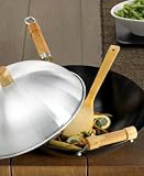 Joyce Chen J21-9964 Traditional 14 Inch Non-Stick Flat Bottom Wok Set