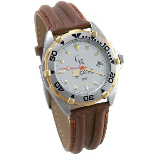 COLORADO ROCKIES LADY'S ALLSTAR LEATHER WATCH