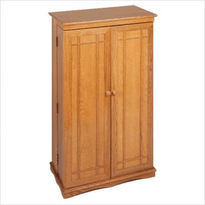 Leslie Dame CDDVD Media Storage Cabinet with Door in Oak