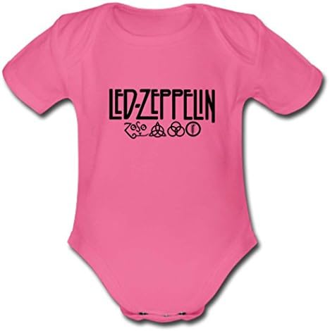 3 Months Infants Led Zepplin Band Logo HotPink Pajamas