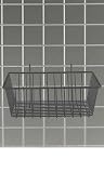 Black Mini-Grid Basket for Wire Grids or Slatwall- 12 x 12 x 4