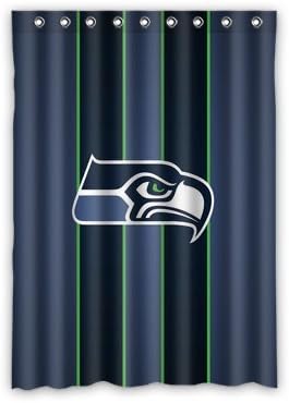 Generic Custom Seattle-Seahawk-Logo Design Window Curtains/drape/Panels/Treatment Polyester 52x72 Inches (One Piece)