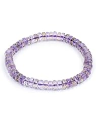 O-stone 3A Rare Ametrine Ice Cube Facets Bracelet 7mm Grounding Stone Protection