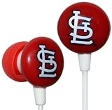 iHip MLF10169STL MLB St. Louis Cardinals Printed Ear Buds, Red/White