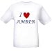 I LOVE AMBER - Name-series - White T-shirt