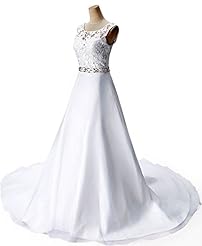 A-line Beaded Belted Crystal Lace-Up Crystals Cap Sleeves Tulle  Dress