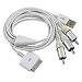 RCA Composite AV TV Cable with USB for Apple iPhone 4 4S 3G 3GS iPad 1, 2 , 3 iPod Touch (Part of the iGadget Range)