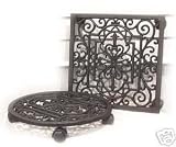 12 Round Cast Iron Plant Caddy with Casters