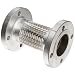 Hose Master Stainless Steel Flexible Metal Hose Assembly, 150 psi Carbon Steel Plate Flange