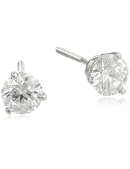 IGI Certified Platinum 3-Prong Diamond Stud Earrings (1 1/2 cttw, G-H Color, VS1-VS2 Clarity)