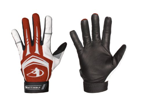 Mattingly Youth Hit Man Batting Gloves, Large, Red