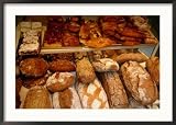 Bread and Pastries in Shop, Vienna, Austria Framed Photographic Poster Print by Diana Mayfield, 35x25