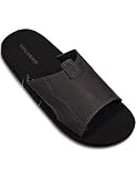 Dockers - Mens Slide Sandal, Black, Charcoal