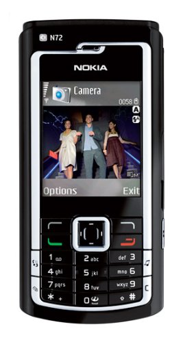 Nokia N72 Unlocked Cell Phone with 2 MP Camera, MP3/Video Player, SD/MMC--International Version with Warranty (Black)