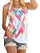 Chellysun Women's Summer Casual Colorful Sleeveless T-shirt Tank Top Vest