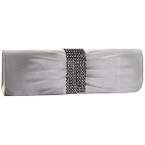 Prezzo Ruched Jeweled Clutch