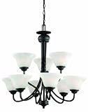 Design House 514943 Drake 9-Light Chandelier, 27-Inch by 28-Inch, Oil Rubbed Bronze