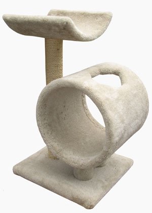 TwoTier 34 Cat Tree : Optional Sisal 2 FEET OF SISAL : Parts  &  Base Color GREY : Poles Color GREY