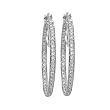 14K White Gold 1/2 ct. Diamond Hoop Earrings