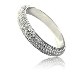 Six-Lined Clear Rhinestone Clay Based Bangle Bracelet Fashion Jewelry