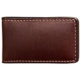 Johnston & Murphy Magnetic Money Clip - Dark Mahogany Waxhide