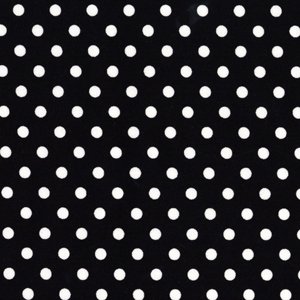 Dumb Dots Black/White Fabric (One Yard Total)