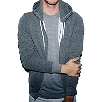 American Apparel MT497 Salt and Pepper Zip Hoody