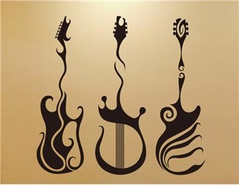 black Friday Instruments Wall Decal Sticker BlackB00AA4G5RS
