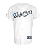 MLB Men's Toronto Blue Jays Aaron Hill White Home Short Sleeve 6 Button Synthetic Replica Baseball Jersey Spring 2012  (White, Large)