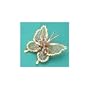 Monet Gold & Crystal Butterfly Pin
