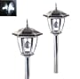 Solar Stainless Steel Hexagon Garden or Yard Lights-Quantity of 2