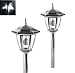 Solar Stainless Steel Hexagon Garden or Yard Lights-Quantity of 2