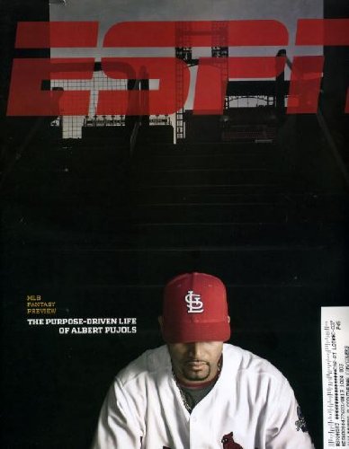 ESPN March 8 2010 Albert Pujoles/St. Louis Cardinals on Cover, Fantasy Baseball, Ty Lawson/Denver Nuggets, Texas Longhorns Basketball, Joshua Clottey