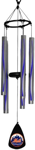 MLB New York Mets Metal Streamer Wind Chimes