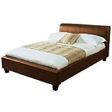 Frank Faux Leather Bed – Chocolate