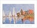 Boats at Argenteuil by Claude Monet. Size 11.50 X 7.50 Art Poster Print