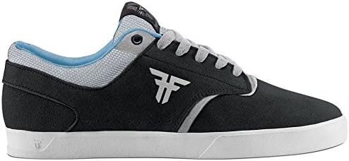 Fallen Men's The Vibe Skateboard Shoe, Flat Black/Newsprint Grey, 9 M US