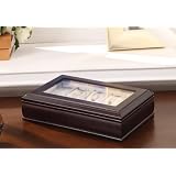 Watch Box with Glass Top in Black Finish
