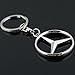 Oriental eLife Mercedes Benz 3D Logo Chrome Keychain Stainless Keychain Keyring