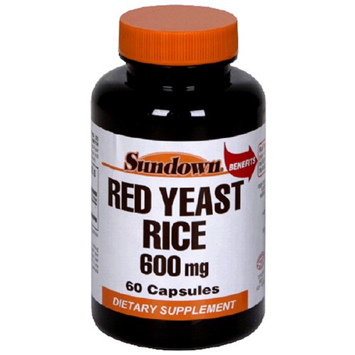 Sundown Red Yeast Rice, 600 mg, 60 Capsules (Pack of 2)