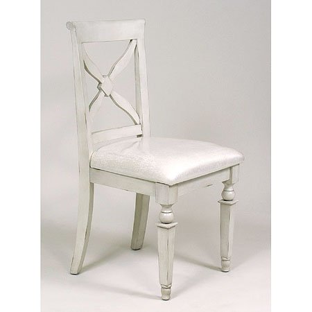 Set of 2 Cross-Back Cushioned Chairs