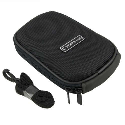 Black Heavy Duty Nylon Digital Camera Case for Canon PowerShot SD1400 IS / Digital IXUS 130 IS / Digital IXY 400F