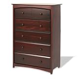 Beatrice 5 Drawer Chest In Cherry Finish By Storkcraft Baby Furniture